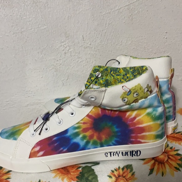 Nickelodeon/SpongeBob coat loose S+tie-dye high-tops 11+Tee szM - Picture 12 of 17